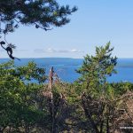 View south from White Mountain - West Peak towards wind farm on Manitoulin Island