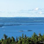 View south from White Mountain - East Peak towards wind farm on Manitoulin Island