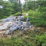 White quartzite cairns