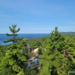 View of the shoreline along North Channel of Lake Huron